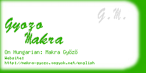 gyozo makra business card